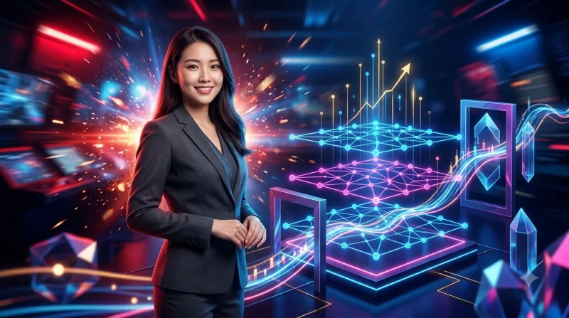 Minh họa con đường tương lai phát sáng, biểu tượng cho tầm nhìn dài hạn và sự phát triển bền vững