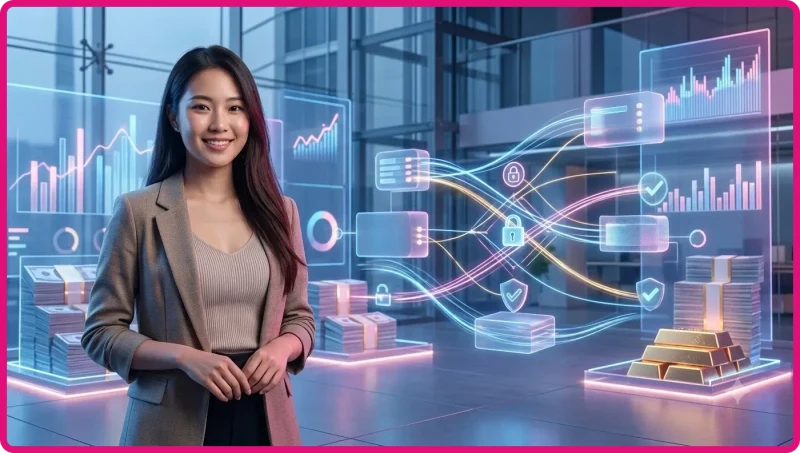 Minh họa khái niệm giải đen lô đề với hình ảnh kho số ẩn chứa ánh sáng vàng trên nền xanh đậm