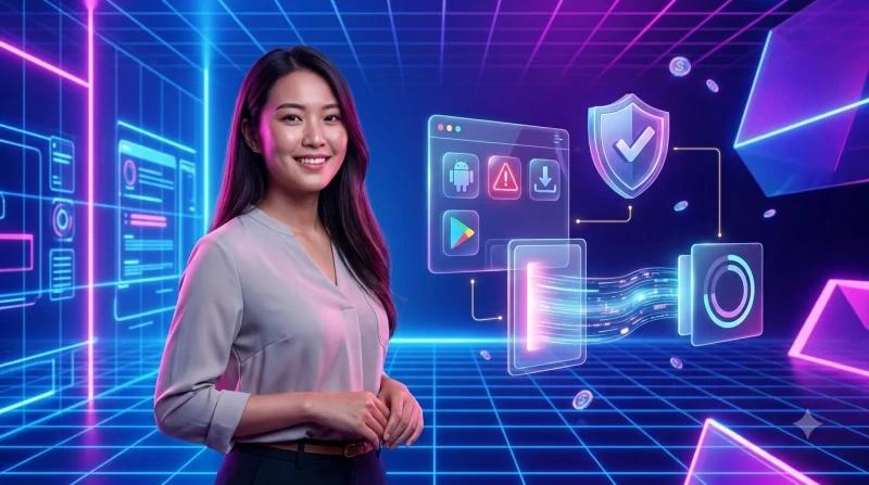 Minh họa những lưu ý quan trọng khi tải ứng dụng về điện thoại để đảm bảo an toàn